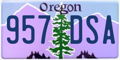 OR license plate 957DSA