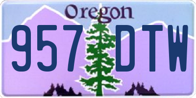 OR license plate 957DTW