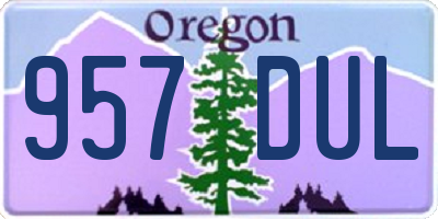 OR license plate 957DUL