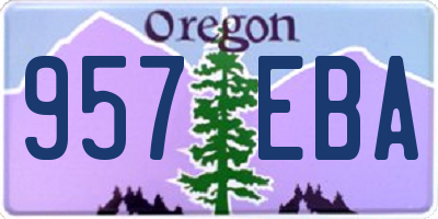 OR license plate 957EBA