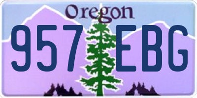 OR license plate 957EBG