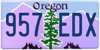 OR license plate 957EDX