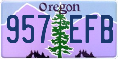 OR license plate 957EFB