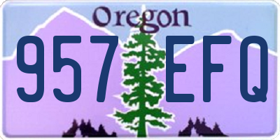 OR license plate 957EFQ