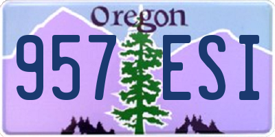 OR license plate 957ESI