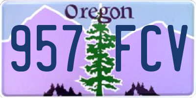 OR license plate 957FCV
