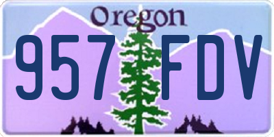 OR license plate 957FDV
