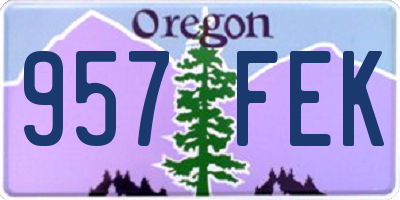OR license plate 957FEK