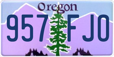 OR license plate 957FJO