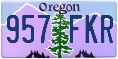 OR license plate 957FKR