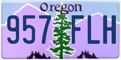OR license plate 957FLH