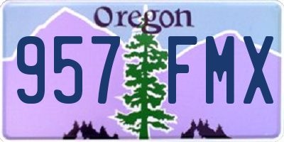 OR license plate 957FMX