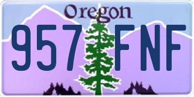 OR license plate 957FNF