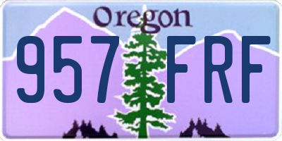 OR license plate 957FRF
