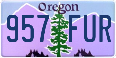 OR license plate 957FUR