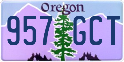 OR license plate 957GCT