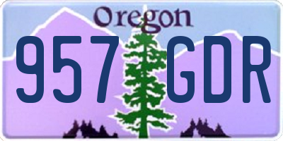 OR license plate 957GDR