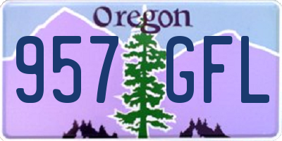 OR license plate 957GFL