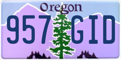 OR license plate 957GID