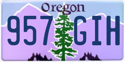 OR license plate 957GIH
