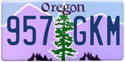OR license plate 957GKM