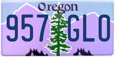 OR license plate 957GLO