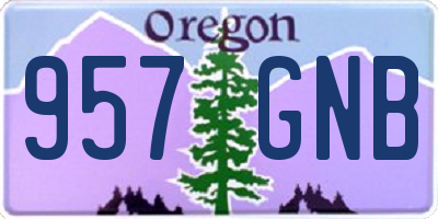 OR license plate 957GNB