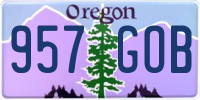 OR license plate 957GOB