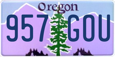 OR license plate 957GOU