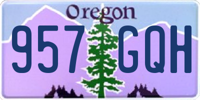 OR license plate 957GQH