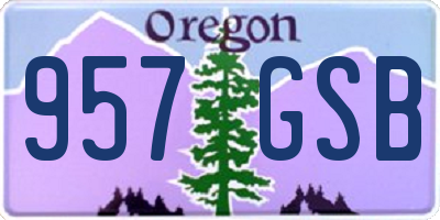 OR license plate 957GSB