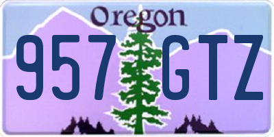 OR license plate 957GTZ
