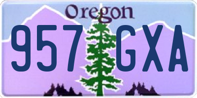 OR license plate 957GXA