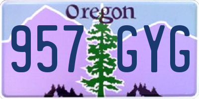 OR license plate 957GYG