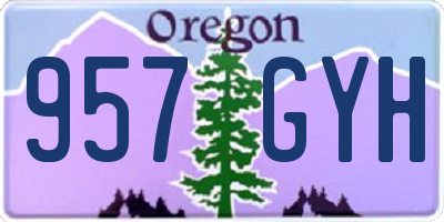 OR license plate 957GYH