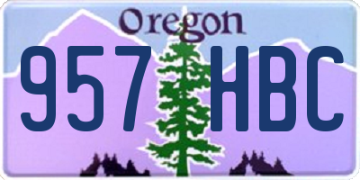 OR license plate 957HBC