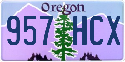 OR license plate 957HCX