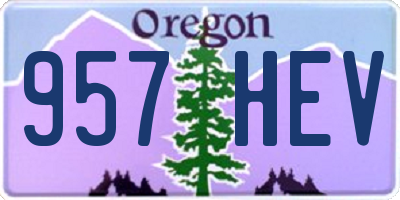 OR license plate 957HEV