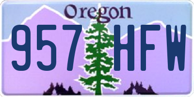 OR license plate 957HFW