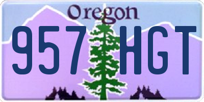 OR license plate 957HGT