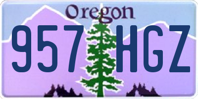 OR license plate 957HGZ