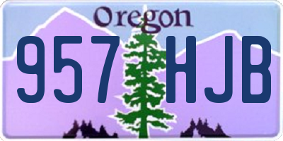 OR license plate 957HJB