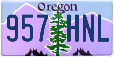 OR license plate 957HNL