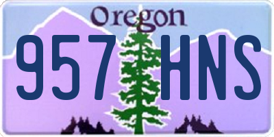 OR license plate 957HNS