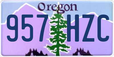 OR license plate 957HZC