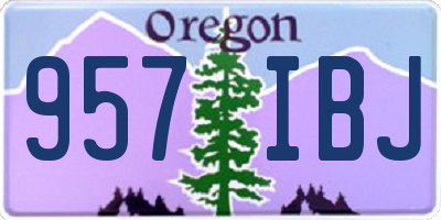 OR license plate 957IBJ