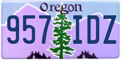 OR license plate 957IDZ
