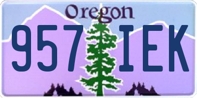 OR license plate 957IEK