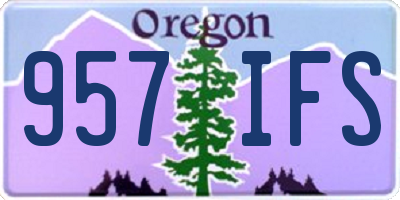 OR license plate 957IFS