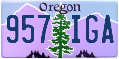 OR license plate 957IGA